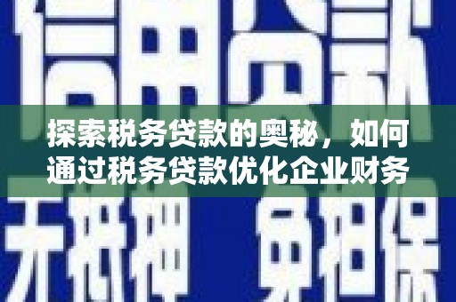 埤头探索税务贷款的奥秘，如何通过税务贷款优化企业财务