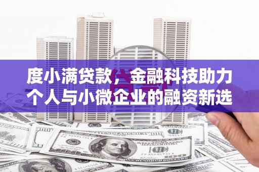 埤头度小满贷款，金融科技助力个人与小微企业的融资新选择