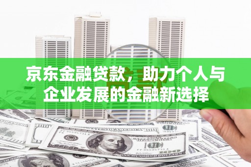 埤头京东金融贷款，助力个人与企业发展的金融新选择