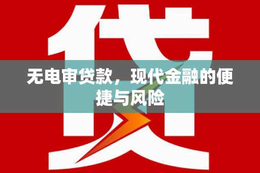 埤头无电审贷款，现代金融的便捷与风险