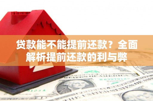 埤头贷款能不能提前还款？全面解析提前还款的利与弊