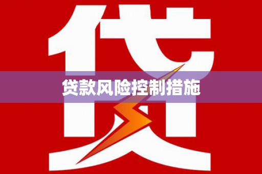 埤头贷款风险控制措施